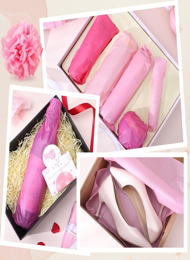 woric 160 Sheets Pink Tissue Paper for Gift Bags 20 X 14 Inches Wrapping Tissue Paper Bulk for Valentine's Day Crafts Birthday Baby Shower Weddings Bridal Shower Decorations - Image 5